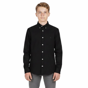 Nautica Kids Youth Boy Size 14 Black Button Down Shirt Dressy Church Wedding